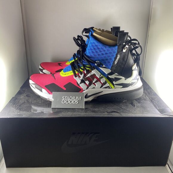 Nike Air Presto Mid Utility Acronym Racer Pink AH7832-600 Size 9 With Box 2018 - Picture 1 of 9